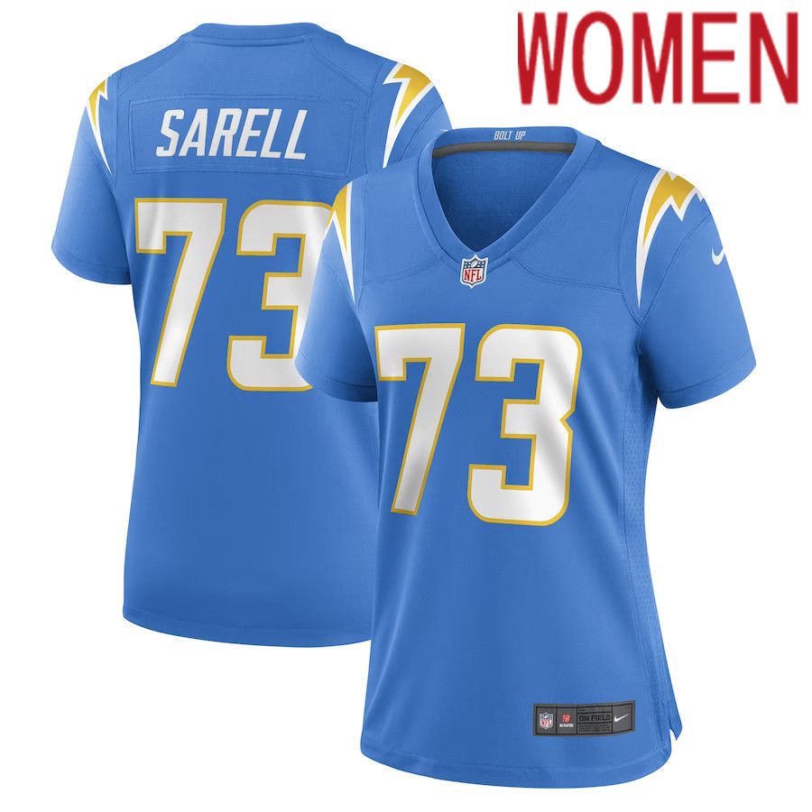 Women Los Angeles Chargers #73 Foster Sarell Nike Powder Blue Game Player NFL Jersey->women nfl jersey->Women Jersey